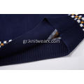 Boy's Knitted Contrast Top Barcode Hem School Vest